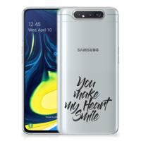 Samsung Galaxy A80 | Siliconen hoesje | met naam Heart Smile