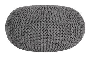 LABEL51 Poef 'Knitted', 70 x 35cm, kleur Donkergrijs