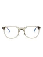 TOM FORD Eyewear lunettes de vue à monture ronde transparente - Gris