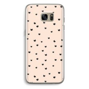 Kleine kattenkopjes: Samsung Galaxy S7 Edge Transparant Hoesje