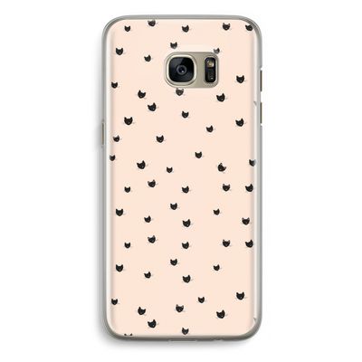 Kleine kattenkopjes: Samsung Galaxy S7 Edge Transparant Hoesje