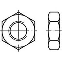 TOOLCRAFT TO-6861180 Zeskantmoeren M8 DIN 936 Staal 1000 stuk(s)