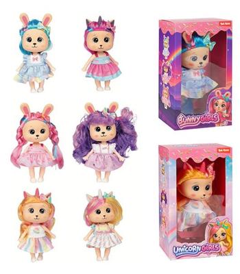 Eenhoorn Konijn pop Sweet Rainbow 20cm