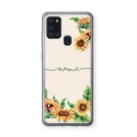 Zonnebloemen: Samsung Galaxy A21s Transparant Hoesje