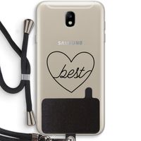 Best heart black: Samsung Galaxy J7 (2017) Transparant Hoesje met koord