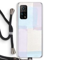 Square pastel: Xiaomi Mi 10T 5G Transparant Hoesje met koord
