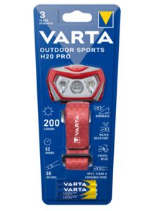 Varta Outdoor Sports H20 Pro Hoofdlamp LED werkt op batterijen 200 lm 52 h