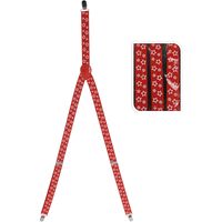 Rode kerst bretels met sterren kerstaccessoires voor volwassenen Rode kerst bretels met sterren kerstaccessoires voor volwassenen