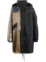 Feng Chen Wang manteau oversize à design colour block - Noir - thumbnail