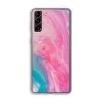 Roze explosie: Samsung Galaxy S21 Plus Transparant Hoesje
