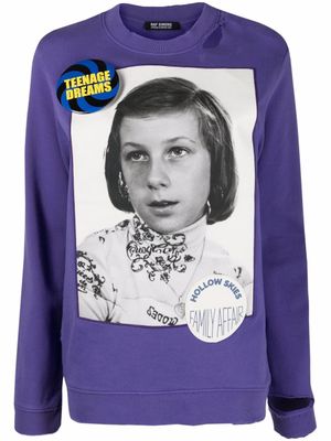 Raf Simons sweat imprimé photographique - Violet