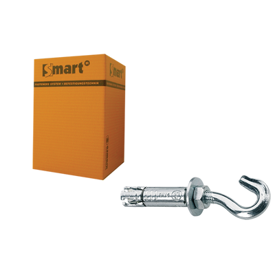 pgb-Europe SMART | Keilbouthuls + haak M8x90 Zn | 25 st SM00TR0010800903