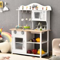 Kinderspeelkeuken Houten Speelkeukenset 60 x 30 x 83 cm Wit