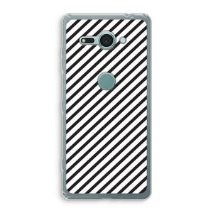 Strepen zwart-wit: Sony Xperia XZ2 Compact Transparant Hoesje