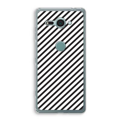 Strepen zwart-wit: Sony Xperia XZ2 Compact Transparant Hoesje