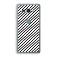 Strepen zwart-wit: Sony Xperia XZ2 Compact Transparant Hoesje