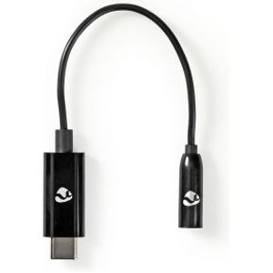 USB-C Adapter | USB-C Male - 3,5 mm Female | 0,15 m | Zwart