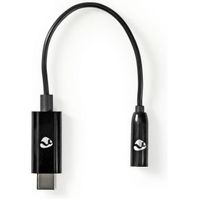 USB-C Adapter | USB-C Male - 3,5 mm Female | 0,15 m | Zwart