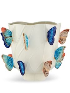 Bordallo Pinheiro vase 'Cloudy Butterflies' - Tons neutres