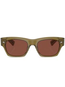 Oliver Peoples Kasdan rectangle-frame sunglasses - Vert