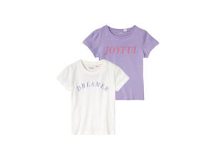 lupilu Meisjes T-shirts (110/116, Paars/wit)