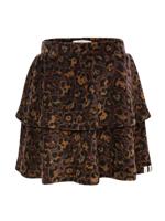 LOOXS Little winter velvet rok meisjes - bruin - luipaard