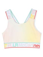 Stella McCartney Kids brassière de sport à bande logo - Jaune - thumbnail