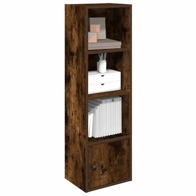 Boekenkast 31x24x102 cm bewerkt hout gerookt eikenkleurig