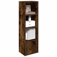Boekenkast 31x24x102 cm bewerkt hout gerookt eikenkleurig