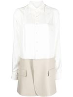 MM6 Maison Margiela robe-chemise Spliced - Blanc