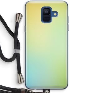 Minty mist pastel: Samsung Galaxy A6 (2018) Transparant Hoesje met koord