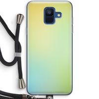 Minty mist pastel: Samsung Galaxy A6 (2018) Transparant Hoesje met koord