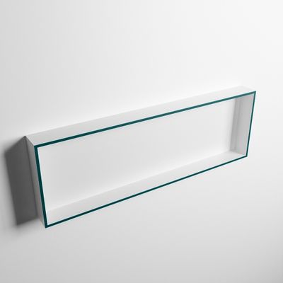 MONDIAZ EASY Nis 89,5x29,5cm in solid surface kleur Smag | Talc. 1 vak geschikt voor in- of opbouw