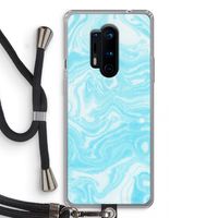 Waterverf blauw: OnePlus 8 Pro Transparant Hoesje met koord Waterverf blauw: OnePlus 8 Pro Transparant Hoesje met koord