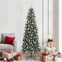 Kunstkerstboom met 300 LED Groen 210 cm PVC en Plastic en Staal