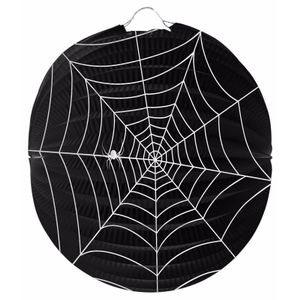 Spinnenweb lampion 22 cm halloween versiering