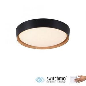 Paul Neuhaus Plafondlamp Milia Zwart Ø 40cm incl. Dimmer