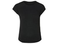 esmara Dames structuur-shirt (S (36/38), Zwart)