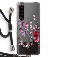 Mooie bloemen: Sony Xperia 1 III Transparant Hoesje met koord