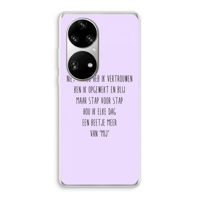 Zelfvertrouwen: Huawei P50 Pro Transparant Hoesje