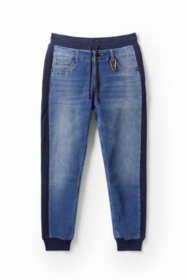 Hybride denim joggingbroek - BLUE - 34