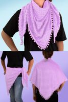 Driehoek sjaal Bubble Pastel lila