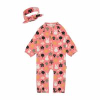 Nijntje onesie babypakje met bandana roze Maat - thumbnail