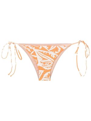 Clube Bossa bas de bikini Aava à imprimé feuillage - Orange