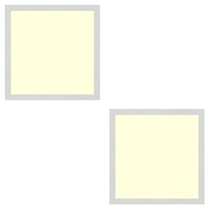 LED Paneel Slim 2 Pack - 30x30 Warm Wit 2700K - 24W Inbouw Vierkant - Mat Wit - Flikkervrij