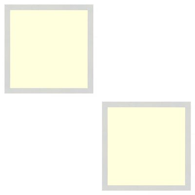 LED Paneel Slim 2 Pack - 30x30 Warm Wit 2700K - 24W Inbouw Vierkant - Mat Wit - Flikkervrij