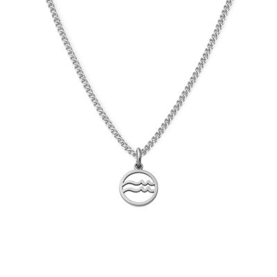 Minimalistische sterrenbeeld ketting - Stainless steel - Zilver - Waterman - Aquarius