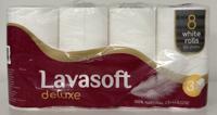 Lavasoft LAVASOFT Deluxe 3 Laags WC Rol Cellulose 100% 8-PAK