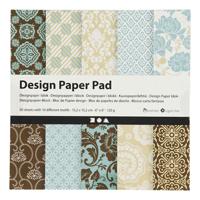 Creativ Company Design papierblok lichtblauw/bruin, 50 vellen