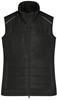 James & Nicholson JN1821 Ladies´ Hybrid Vest - /Black/Black - XS